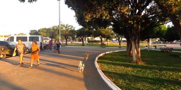 Inicialmente, as placas serão colocadas na Praça do Giradouro, onde há grande circulação de pedestres (Foto: Antonio Rodrigues)