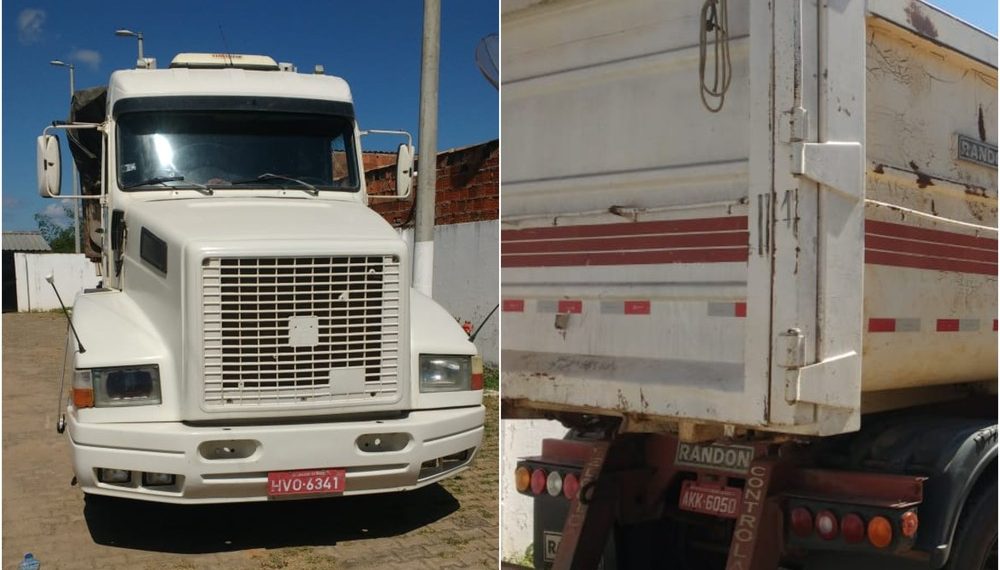 Veículo tinha placas com numeração diferente (Foto: PM/Divulgação)