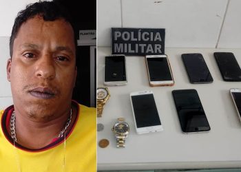 Homem preso com sete celulares furtados na Expocrato disse ter comprado tudo por R$ 500,00