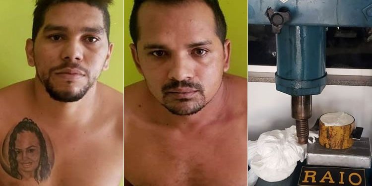 Dupla é presa em Juazeiro com 2 Kg de cocaína e moderna prensa hidráulica