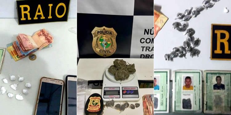 Mais nove pessoas são presas com drogas em Juazeiro do Norte e Crato