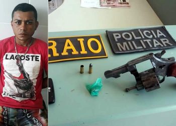 Francisco Sales tinha em seu poder um revólver e foi preso em Missão Velha (Foto: Reprodução)