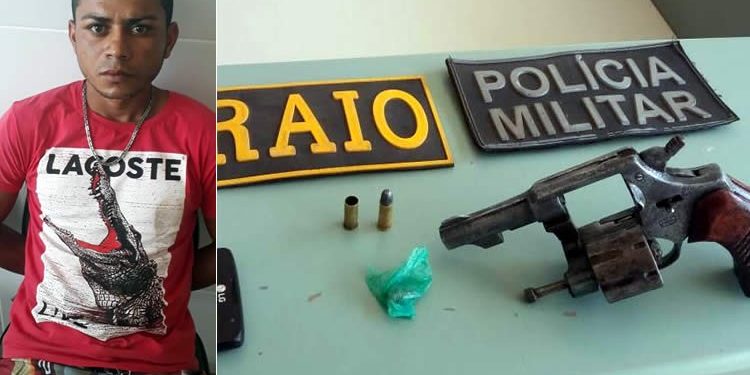Jovem foi preso numa moto e armado com revólver em Missão Velha