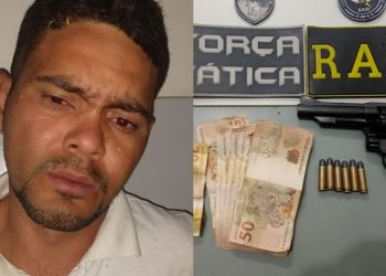 “Tiago Cavanhaque” foi preso armado com um revólver (Foto: Reprodução/Redes Sociais)