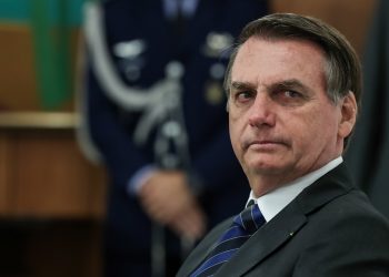 O presidente Jair Bolsonaro durante reunião com executivos de empresas no Palácio do Planalto nesta quinta-feira (22) (Foto: Marcos Corrêa/PR)
