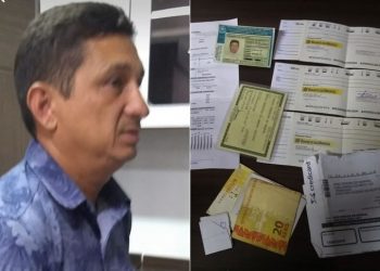 Washington estava com documentos falsos e vários cheques (Foto: Reprodução/Redes Sociais)