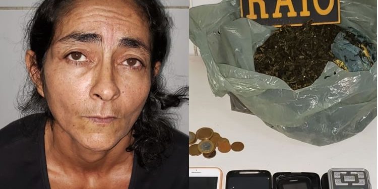 RAIO de Juazeiro prende mulher de 48 anos e apreende mais de 1,5 Kg de maconha
