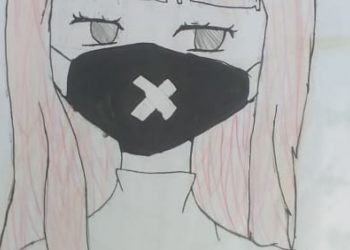 Criança denunciou ter sofrido estupro em uma carta com o desenho de uma menina amordaçada (Foto: Arquivo pessoal)