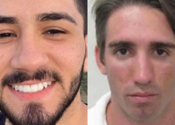 Rafael de Andrande Fernandes, de 22 anos, e Lucas Ferreira Guimarães, de 28 anos, estão foragidos (Foto: Reprodução/Polícia Civil)