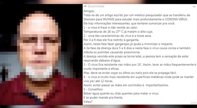 Fake news sobre coronavírus propõem até troca de álcool por vinagre