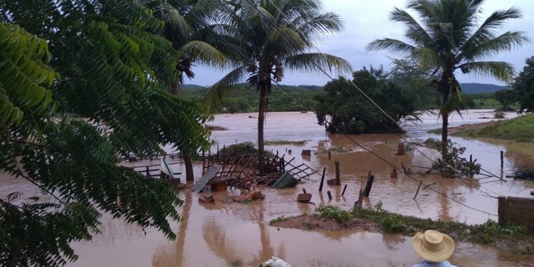 Fortes chuvas destroem açudes, derrubam casas e deixam desabrigados no interior do Ceará