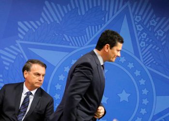 Bolsonaro e Moro em cerimônia no Palácio do Planalto em 17 de junho de 2019 (Foto: Adriano Machado/Reuters)