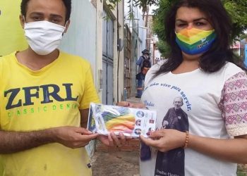 A ideia é arrecadar e distribuir alimentos, produtos de higiene pessoal, máscaras e álcool em gel 70% para a população LGBTI+ e suas famílias (Foto: Divulgação)