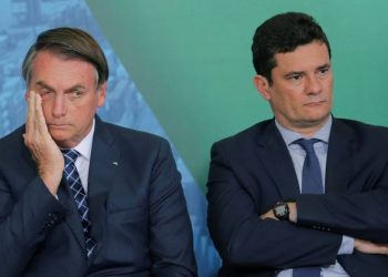 Presidente Jair Bolsonaro e ex-ministro da Justiça, Sergio Moro (Foto: Adriano Machado/Reuters)