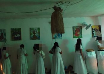 Terreiro de umbanda promoveu reunião em Iguatu (Foto: Polícia Militar/Divulgação)