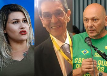 Sara Winter, Roberto Jefferson e Luciano Hang tiveram contas suspensas (Fotos: Cristiano Mariz/Reprodução/Câmara dos Deputados/VEJA)