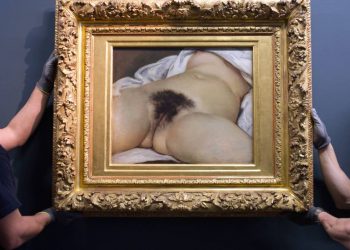 O quadro "L'origine du monde" (A origem do mundo) foi pintada em 1866 por Gustave Courbet (Foto: Sebastien  Bozon/AFP)