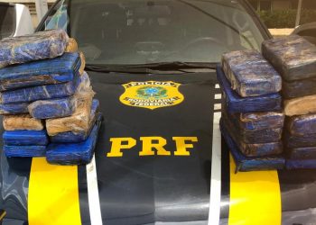 Droga avaliada em R$ 3,9 milhão foi apreendida pela PRF na Grande Fortaleza (Foto: Divulgação/PRF)