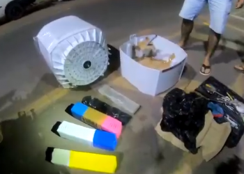 O motorista do carro foi conduzido à Delegacia Regional de Juazeiro do Norte para prestar esclarecimentos e negou que soubesse da existência dos entorpecentes no automóvel (Foto: Reprodução/Polícia Civil)