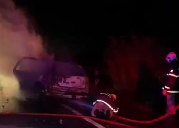 Acidente grave registrado na noite desta sexta-feira (18) em Forquilha (Foto: Reprodução)