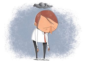 A pandemia favorece a depressão por diferentes vias (Ilustração: Pedro Hamdan/Saúde é Vital!)