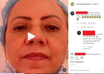 Em vídeo, a médica afirma que a vacina de RNA contra a Covid-19 irá "escravizar" a população (Foto: Reprodução/Instagram)