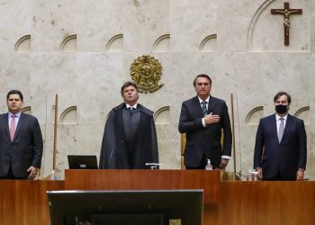 Plenário do Supremo Tribunal Federal, que negou ter proibido o governo Jair Bolsonaro de atuar contra a pandemia (Foto: Marcos Corrêa/PR)