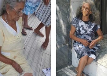 Josefa (de máscara) sofreu ferimento no pé. Sua irmã, Maria de Lourdes, fraturou o punho