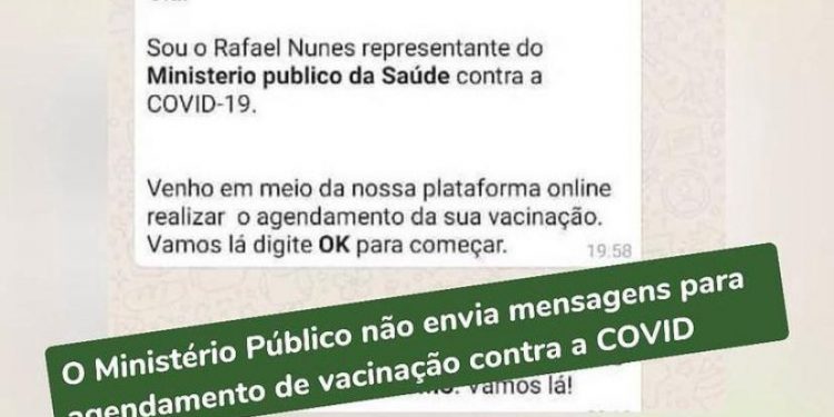 MPCE alerta para golpe que pede dados pessoais para cadastro de vacinação contra Covid-19