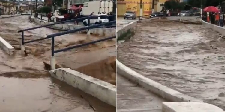Após chuva forte em Crato, canal do rio Granjeiro transborda e volta a preocupar moradores; veja vídeos