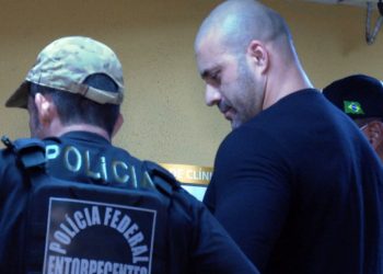 Deputado Daniel Silveira (PSL-RJ), preso por determinação do STF (Foto: Reprodução/TV Globo)