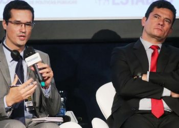 Deltan Dallagnol e Sergio Moro lado a lado (Foto: Jorge Araújo/ Folhapress)