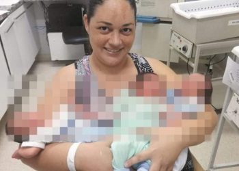 A mãe de trigêmeos, Ana Paula Faria, de 36 anos (Foto: Reprodução/Facebook)
