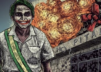 Capa do ‘Le Monde Diplomatique Brasil’: Bolsonaro é Coringa e detona hospital