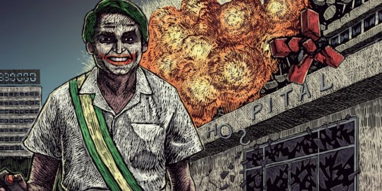 Capa do ‘Le Monde Diplomatique Brasil’: Bolsonaro é Coringa e detona hospital