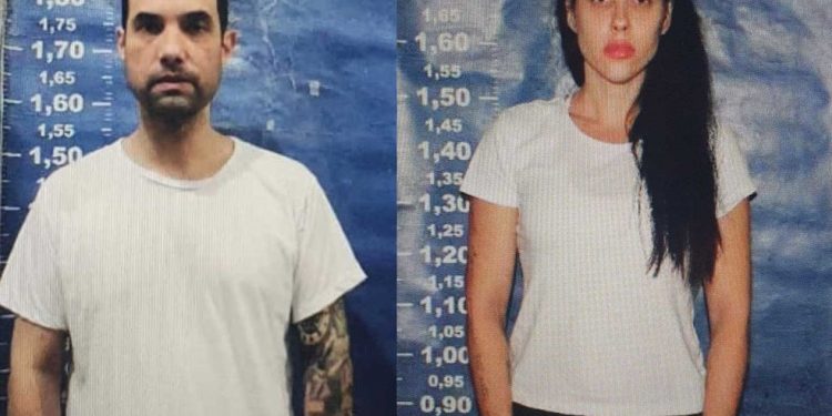 Dr. Jairinho e Monique Medeiros, em fotos feitas no ingresso do casal no sistema penitenciário (Foto: Reprodução)