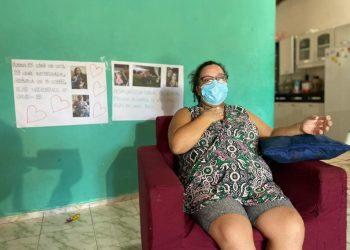 Maria Alexandra ficou dez dias intubada com Covid-19 na UTI do Hospital São Vicente, em Barbalha (Foto: Lorena Tavares)