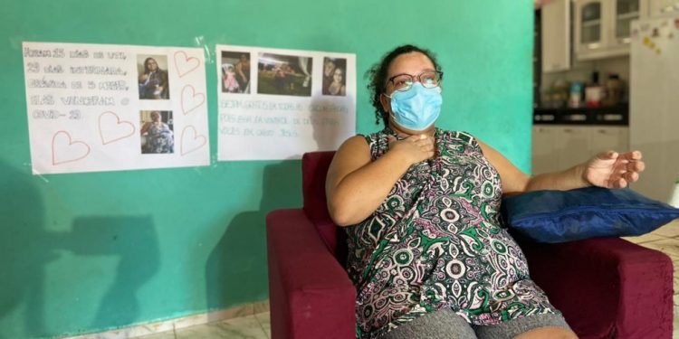 Maria Alexandra ficou dez dias intubada com Covid-19 na UTI do Hospital São Vicente, em Barbalha (Foto: Lorena Tavares)
