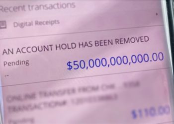 Família norte-americana recebeu depósito de US$ 50 bilhões por engano (Foto: Reprodução/ Twitter)