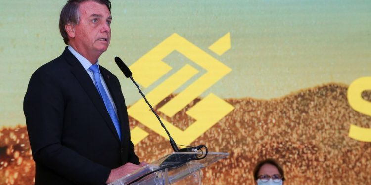 O presidente Jair Bolsonaro discursa durante lançamento do Plano Safra, do Banco do Brasil (Foto: Júlio Nascimento/PR)