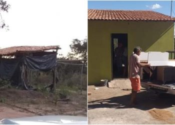 Casal de Nova Olinda que vivia em barracão ganha casa construída por voluntários