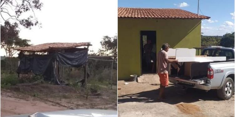 Casal de Nova Olinda que vivia em barracão ganha casa construída por voluntários