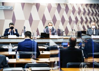 Sessão da CPI da Covid-19, no Senado (Edilson Rodrigues/Agência Senado)