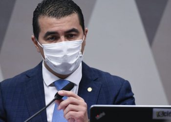 Deputado Luis Miranda na CPI da Covid (Foto: Jefferson Rudy/Agência Senado)