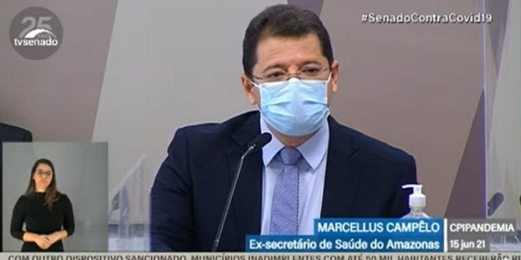 Marcellus Campêlo, ex-secretário de Saúde do AM, fala à CPI da Covid
