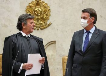 O presidente do STF, Luiz Fux, e Jair Bolsonaro (Foto: Pablo Jacob)