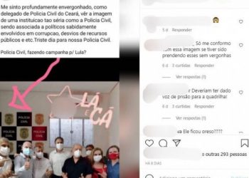 Publicação do delegado com montagem em foto (Foto: Reprodução/Instagram)