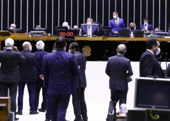 Votação da PEC do voto impresso no plenário da Câmara: proposta teve 229 votos favoráveis e 218 contrários (Foto: Cleia Viana/Câmara dos Deputados)