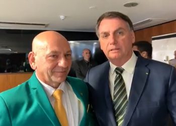 O empresário Luciano Hang e o presidente Jair Bolsonaro (sem partido) (Foto: Reprodução)