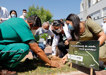 Profissionais do HRC e vítimas da Covid-19 são homenageados com plantação de mudas